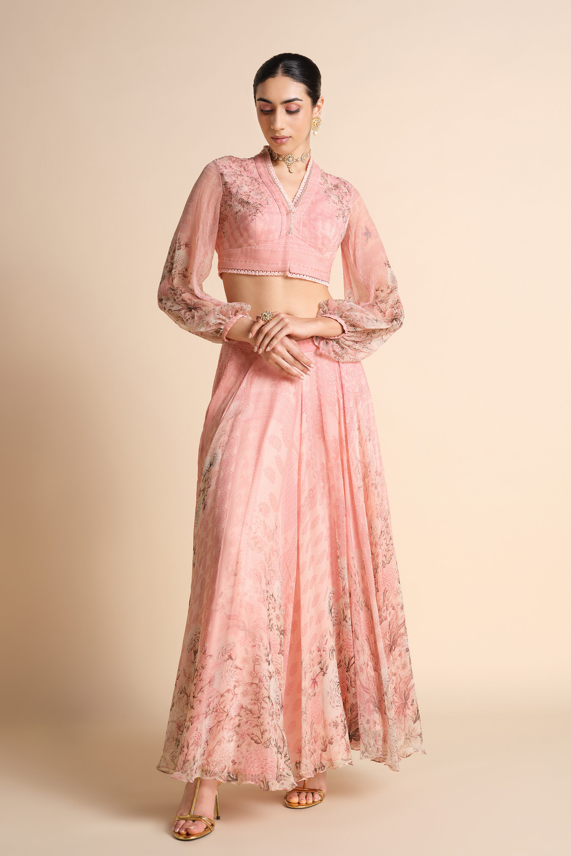 Aria Skirt Set - Blush